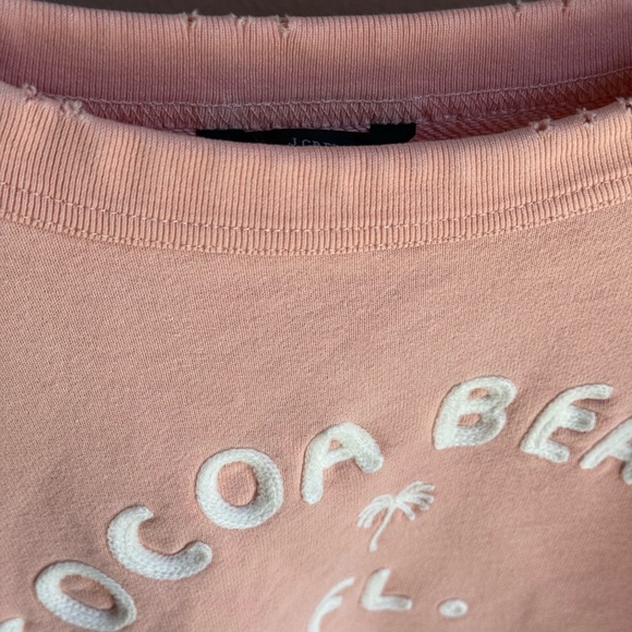 J. Crew Garment-Dyed 'Cocoa Beach' Cotton Sweatshirt in Flirty Peach, size S - Picture 8 of 8